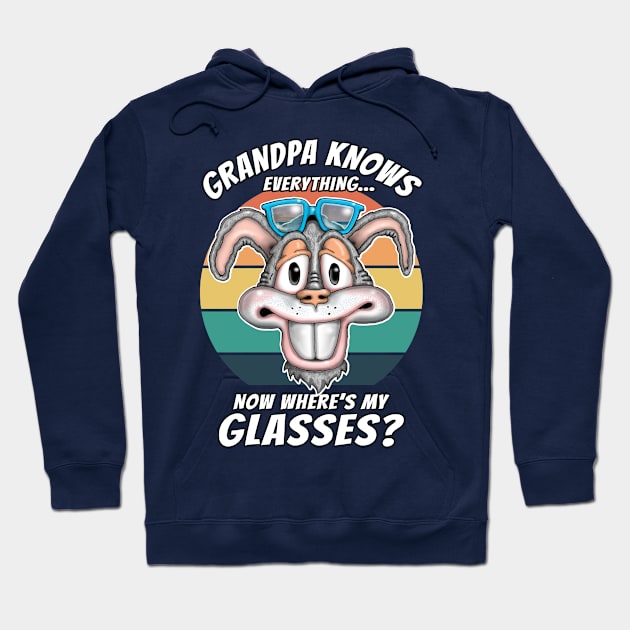 Grandpa Knows Everything Funny Grandpa Knows Best Fathers Day Hoodie by Status71